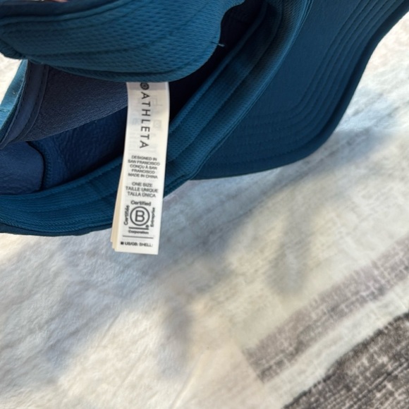 Athleta Baseball Cap Teal Blue Running Hiking Summer Athleisure Adjustable - Picture 5 of 5